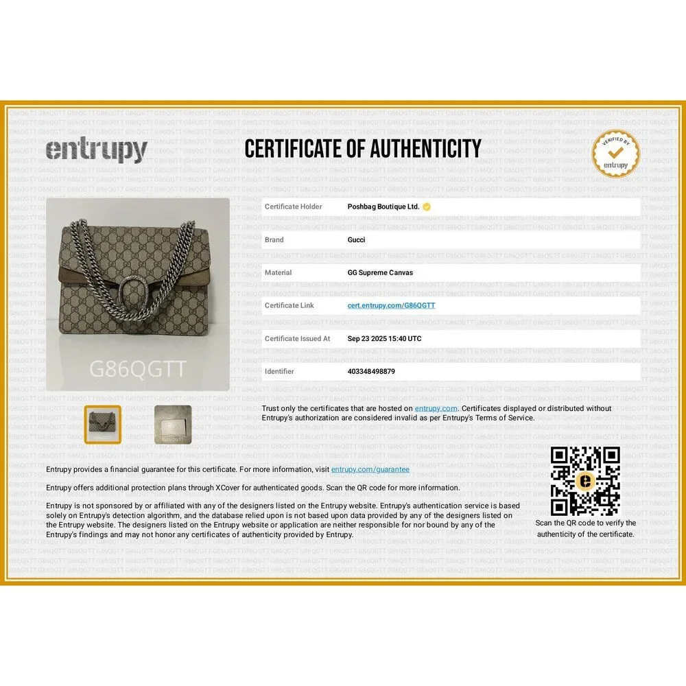 Dionysus Medium GG Supreme Monogram Canvas Bag - Picture 10 of 10